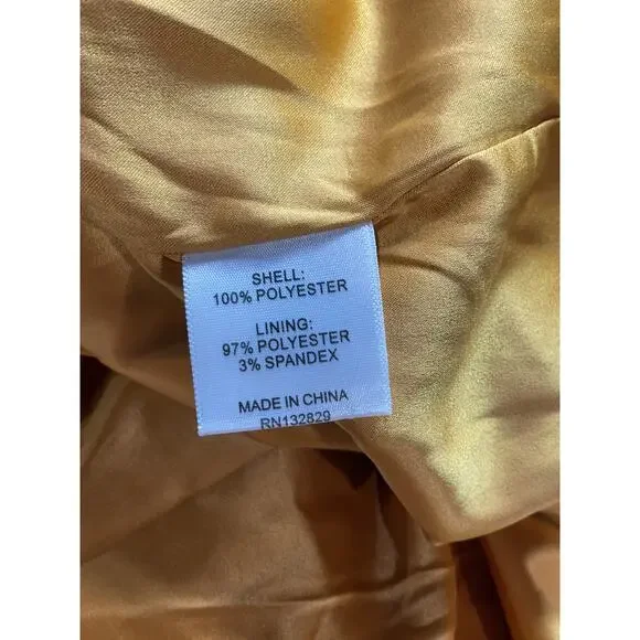 Camila Coelho 'Antonia' Gold Mockneck Mini Dress Size XL - Picture 5 of 5